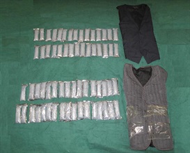 Hong Kong Customs seized 3.15 kilogrammes of methamphetamine at the Hong Kong International Airport yesterday (March 16). Photo shows the methamphetamine seized.