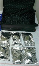 The heroin seized by Customs in the operation.