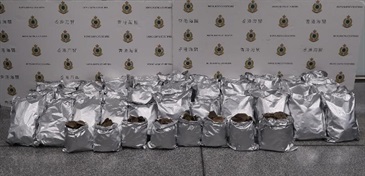 Hong Kong Customs today (November 16) seized about 109 kilograms of suspected pangolin scales with an estimated market value of about $420,000 at Hong Kong International Airport.