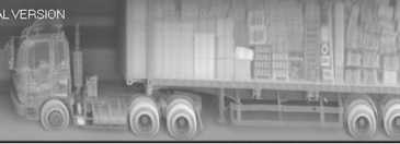 海關於三月二十七日在沙頭角管制站一輛入境貨櫃車上搜獲1,678,800支未完稅香煙， 市值319萬元。圖示涉案貨櫃之X光影像。