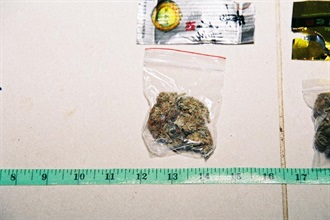 The suspected cannabis buds seized.