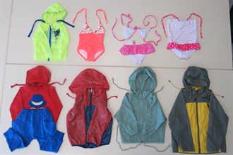 Some of the children's clothing seized by Customs.