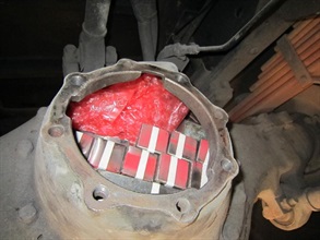 The central processing units were concealed in the rear axle of the truck.