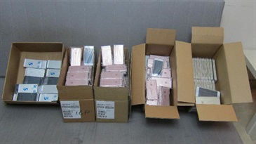 Some of the smartphones seized.