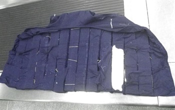 Some of the suspected ivory products seized were concealed in a tailor-made vest.