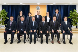 Hong Kong Customs and Macao Customs today (September 14) held the Bilateral Authorized Economic Operator (AEO) Mutual Recognition Arrangement (MRA) Meeting in Macao. Photo shows the Assistant Commissioner of Customs and Excise (Excise and Strategic Support), Mr Rudy Hui (front row, third left); the Acting Assistant Director-General of Macao Customs Service, Mr Ip Va-chio (front row, third right), and attending officers from the two Customs administrations.