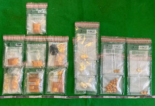 Hong Kong Customs on November 28 detected an incoming passenger drug trafficking case at Hong Kong International Airport and seized about 580 grams of suspected heroin with an estimated market value of about $460,000. Photo shows the suspected heroin seized.