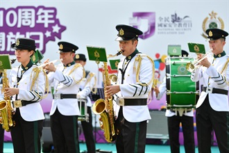 Hong Kong Customs today (April 14) held the Hong Kong Customs College Open Day. Photo shows the performance by Customs and Excise Band at the Open Day.