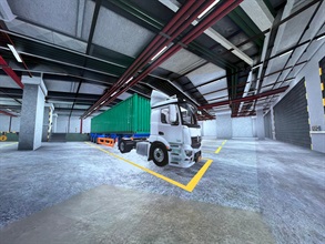 Hong Kong Customs' innovative training module "Cave Automatic Virtual Environment" (CAVE) received a silver award in Brandon Hall Group Technology Excellence Awards under the category "Best Advance in Augmented and Virtual Reality" at the end of last year. Photo shows a virtual customs cargo examination compound in CAVE.