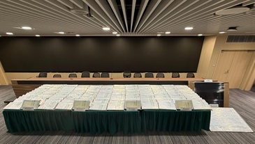 Hong Kong Customs seized about 680 kilograms of suspected methamphetamine with an estimated market value of about $360 million in Kwai Chung on February 10. Photo shows the suspected methamphetamine seized.