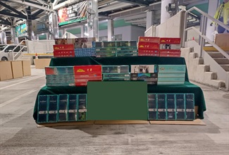 A 49-year-old incoming male driver was sentenced to four months' imprisonment and fined $1,000 at the West Kowloon Magistrates' Courts today (May 15) for importing duty-not-paid cigarettes and failing to declare them to Customs officers, in contravention of the Dutiable Commodities Ordinance. Photo shows the duty-not-paid cigarettes seized.
