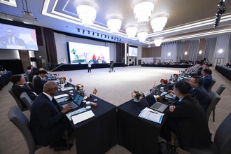 由香港海关举办的第26届世界海关组织亚太区首脑会议今日（五月二十二日）圆满结束。图示亚太地区的海关机构和世界海关组织地区机构代表列席会议。