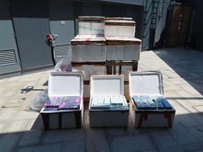 A local man was sentenced to 250 days' imprisonment at the Fanling Magistrates' Courts today (August 12) for dealing with duty-not-paid cigarettes and obstructing Customs officers in the exercise of power, in contravention of the Dutiable Commodities Ordinance and the Customs and Excise Service Ordinance. Photo shows the duty-not-paid cigarettes seized.