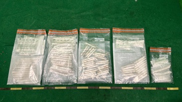 Hong Kong Customs detected a trafficking case involving air cargo at Hong Kong International Airport on October 31 and seized about 4 kilograms of suspected cocaine with an estimated market value of about $2.5 million. A man was arrested. Photo shows the suspected cocaine seized.