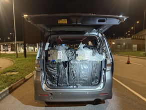 Two male drivers, aged 36 and 51, were sentenced to eight months' and seven months' imprisonment respectively by the West Kowloon Magistrates' Courts today (January 7) for importing and dealing with duty-not-paid cigarettes, in contravention of the Dutiable Commodities Ordinance. Photo shows some of the duty-not-paid cigarettes seized.