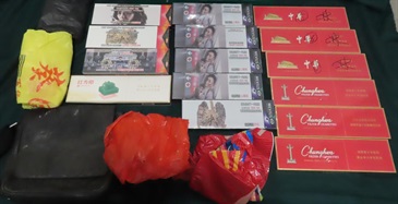 A man and a woman were sentenced to four months' imprisonment and two months' imprisonment respectively by the Fanling Magistrates' Courts today (March 6) for dealing with duty-not-paid cigarettes, in contravention of the Dutiable Commodities Ordinance. Photo shows the duty-not-paid cigarettes seized from the 64-year-old man .