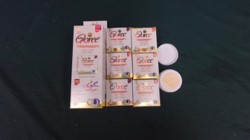 Hong Kong Customs and the Environmental Protection Department today (March 6) urged members of the public to stop using three types of whitening cream containing excessive mercury. Photo shows one type of the regulated mercury-added whitening creams involved in the case.