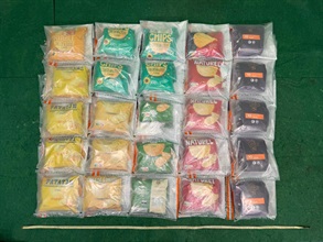 Hong Kong Customs today (April 2) seized about 25 kilograms of suspected ketamine with an estimated market value of about $10 million at Hong Kong International Airport. Photo shows the suspected ketamine seized.