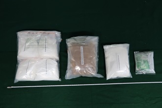 Hong Kong Customs detected a dangerous drugs case yesterday (June 8) and seized a total of about 10 kilograms of suspected ketamine, with an estimated market value of about $3.8 million. One person suspected to be connected with the case was arrested. Photo shows the suspected ketamine seized.