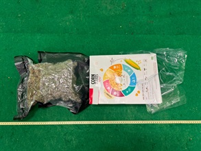 Hong Kong Customs detected a drug trafficking case involving two incoming air passengers at Hong Kong International Airport today (July 10) and seized about 10 kilograms of suspected cannabis buds with an estimated market value of about $1.8 million. Photo shows the suspected cannabis buds seized.