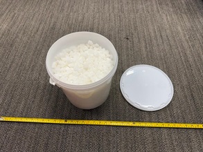 Hong Kong Customs detected a dangerous drug case on July 16, and seized about 131 kilograms of suspected ketamine, with an estimated market value of about $51.4 million. Three persons suspected to be connected with the case were arrested. Photo shows some of the suspected ketamine seized.