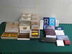 Hong Kong Customs detected two suspected smuggling cases involving river trade vessels on August 19 and 20 respectively. Large batches of suspected smuggled goods with a total estimated market value of about $8.5 million were seized. Photo shows some of the suspected smuggled goods seized.