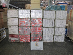 Hong Kong Customs detected two sea smuggling cases on September 22 and 24 respectively. More than 780 000 suspected illicit cigarettes with a total estimated market value of about $3.5 million and a duty potential of about $2.6 million were seized. Photo shows the suspected illicit cigarettes seized in the cases.