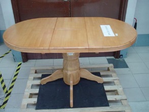 Customs has alerted members of the public to potential hazards posed by several types of dining tables. Photo shows one of the unsafe wooden dining tables.