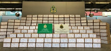 Hong Kong Customs today (March 18) seized about 10.2 million suspected illicit cigarettes with an estimated market value of about $28 million and a duty potential of about $19 million at the Kwai Chung Customhouse Cargo Examination Compound.