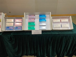 Hong Kong Customs has conducted a special enforcement operation to combat smuggling of alternative smoking products (ASPs) at source since the Smoking (Public Health) (Amendment) Ordinance 2021 came into operation on April 30 this year. A total of 46 relevant cases have been successfully detected. Photo shows some of the suspected ASPs seized.
