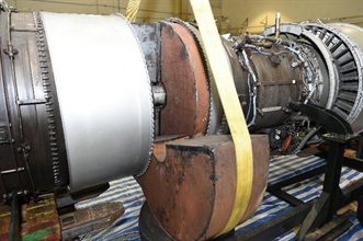 Hong Kong Customs seized about 217 kilograms of suspected cocaine with an estimated market value of about $246 million from a seaborne container at the Kwai Chung Customhouse Cargo Examination Compound on May 20. This is the first drug trafficking case making use of an aircraft engine uncovered by Customs. The amount of cocaine seized in the case is a record high for a seaborne case since 2012. Photo shows the middle part of the engine used to conceal the suspected cocaine.