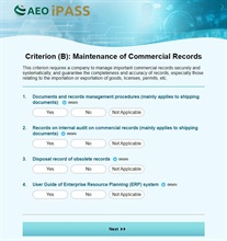AEO iPASS供應鏈水平評估問卷